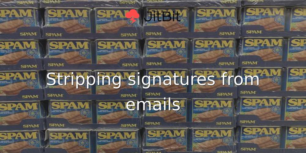 Stripping signatures from emails