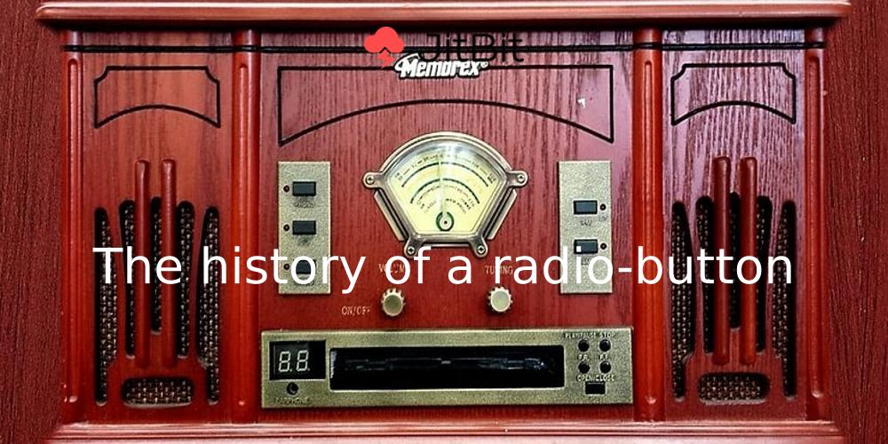 Old dusty radio with buttons has not been used for a long time - a
